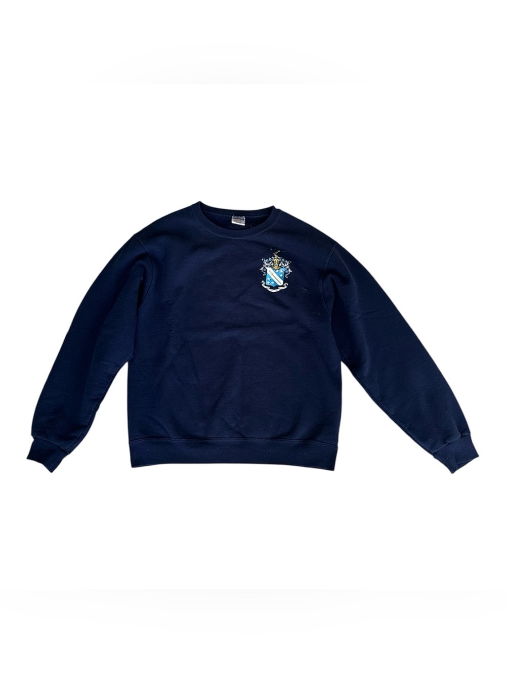 Phi Delta Theta Men’s Navy Crest Crewneck Sweatshirt, Size M